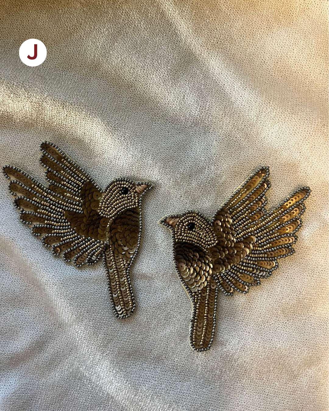 Beaded and sequined patch