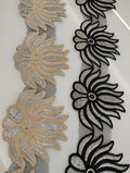 Metallic Floral Applique Lace Trim