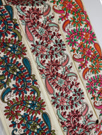 Handcrafted Floral Paisley Embroidery Trim