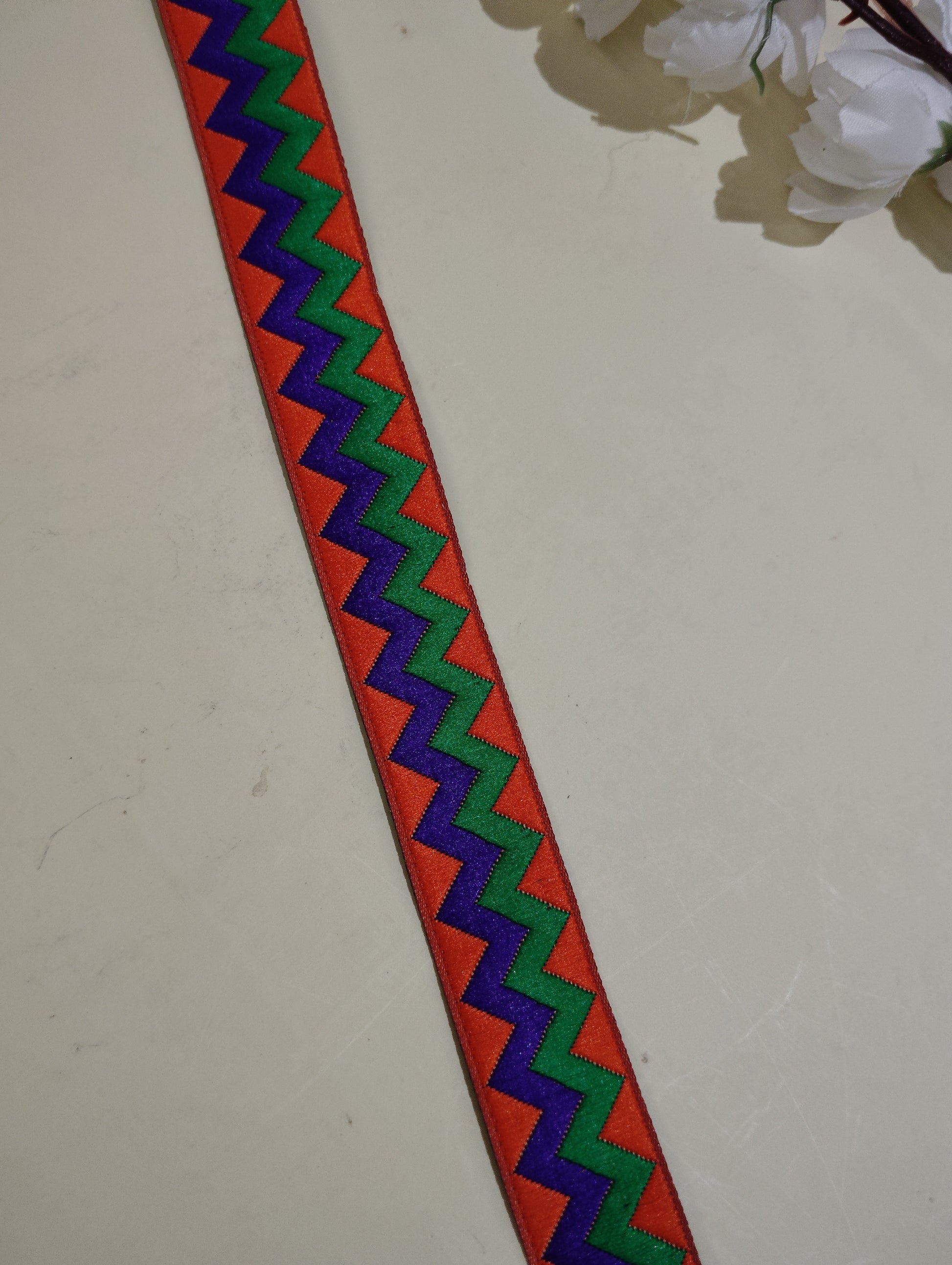Multicolor Gota Patti Zig-Zag Border