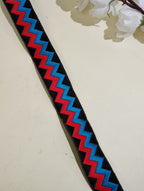 Multicolor Gota Patti Zig-Zag Border