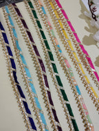 Festive Gota Patti Trim with Diagonal Zari Detailing