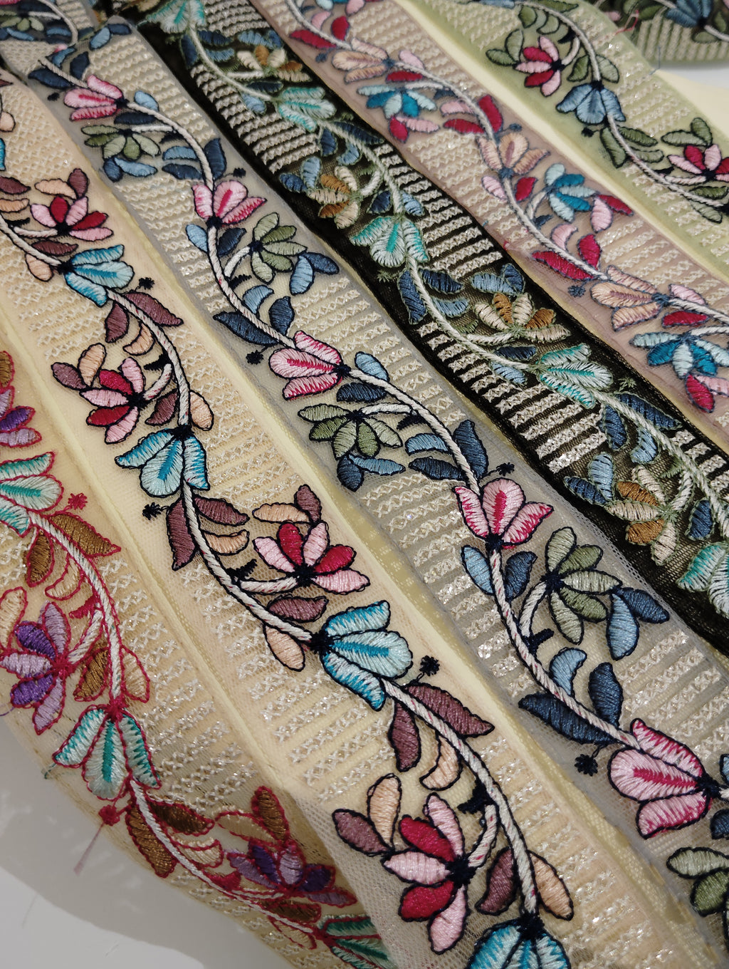 Floral Embroidered Lace Trim