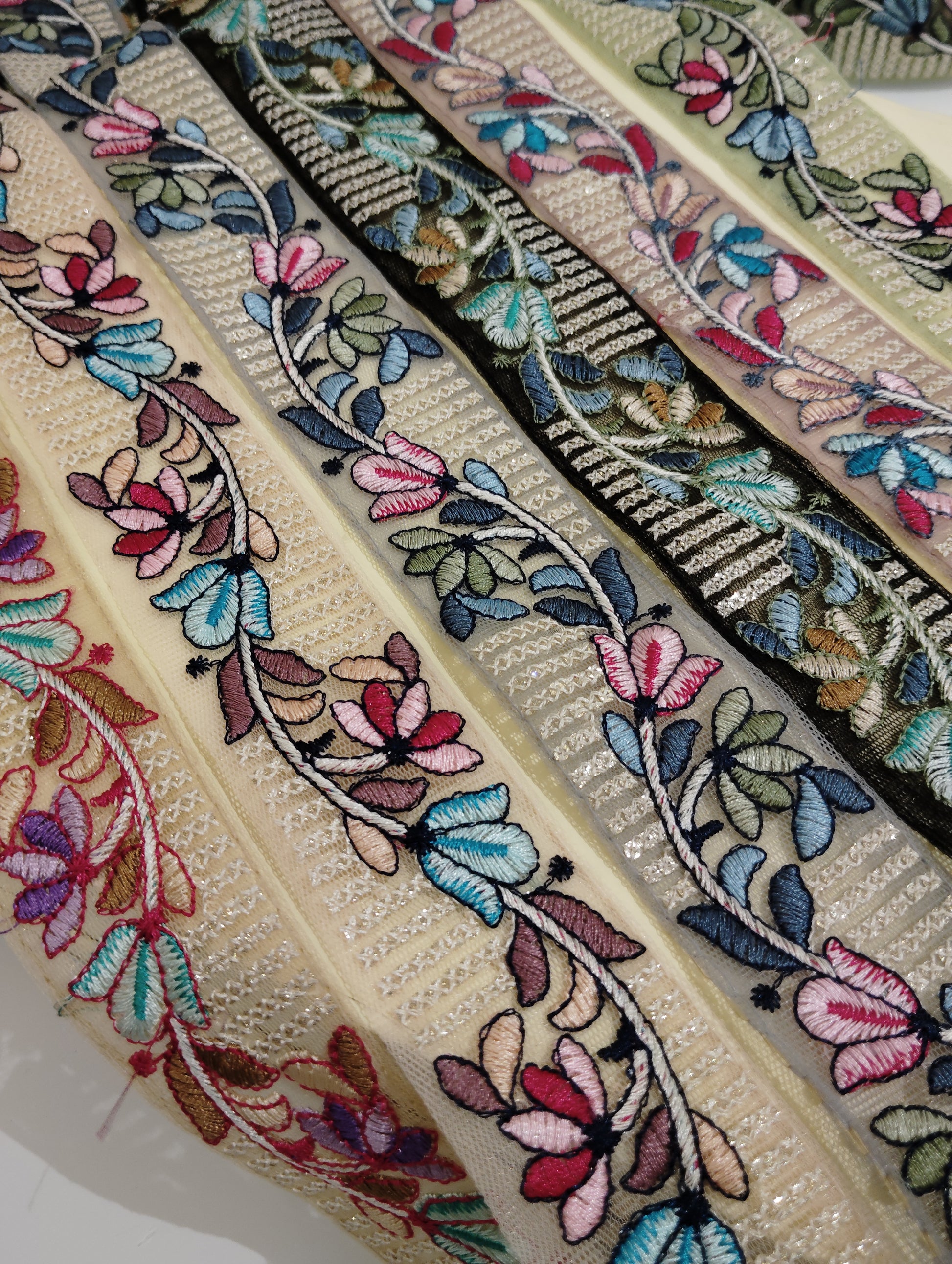Floral Embroidered Lace Trim