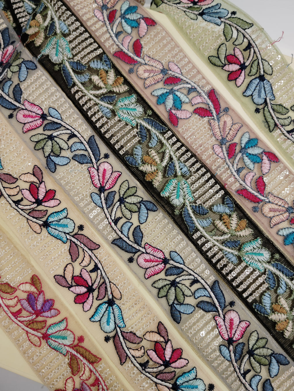 Floral Embroidered Lace Trim