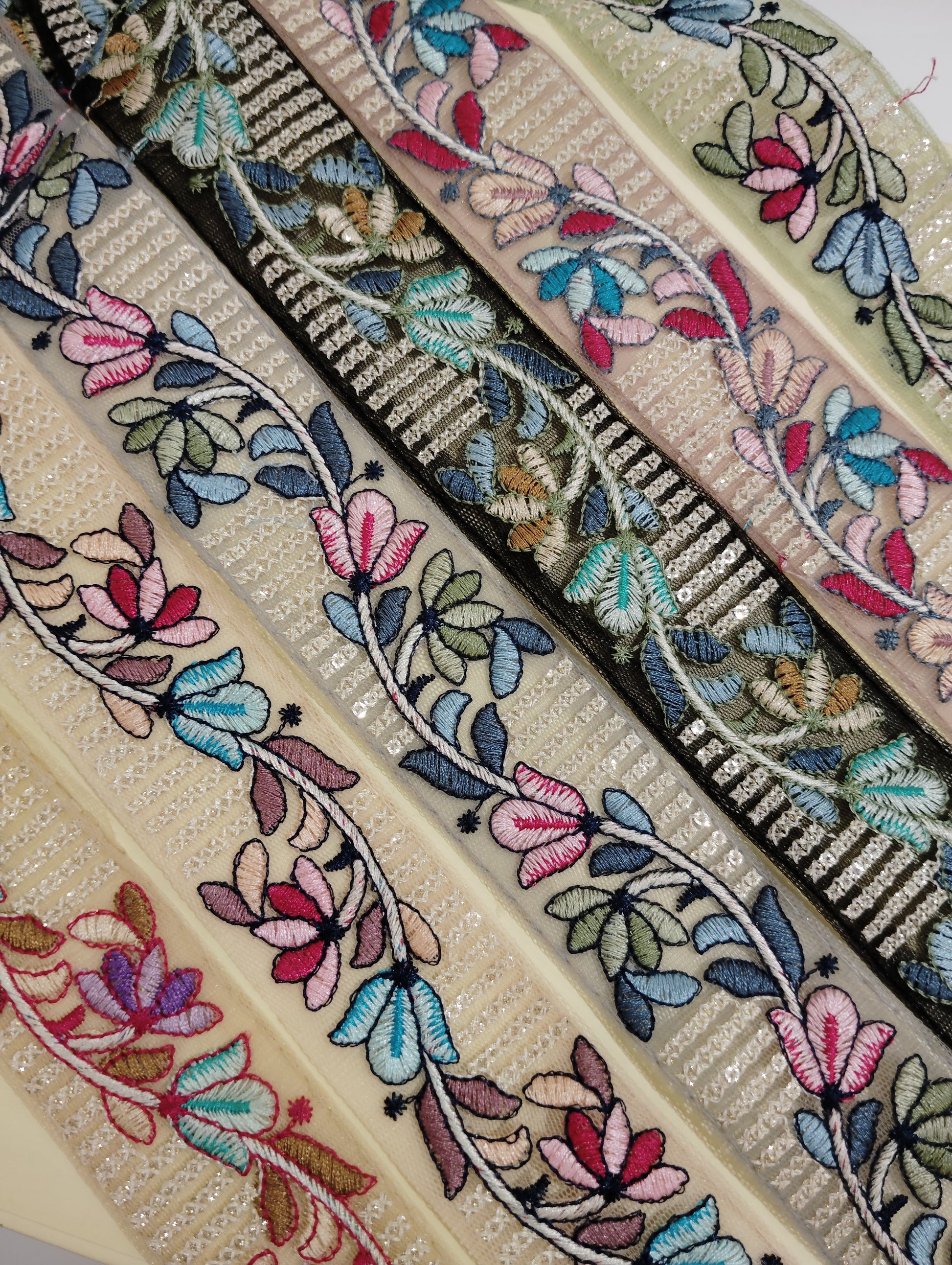 Floral Embroidered Lace Trim