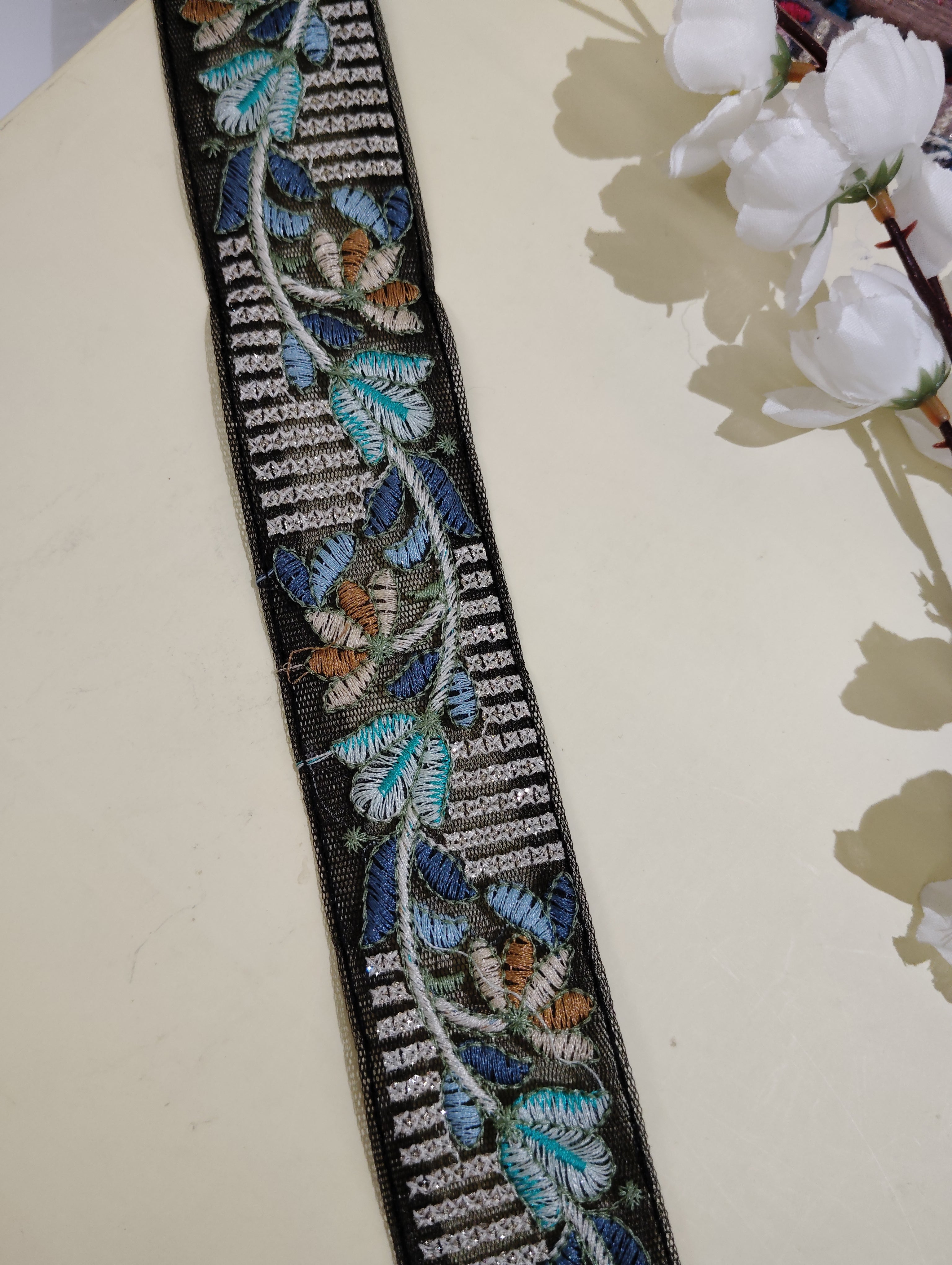 Floral Embroidered Lace Trim