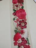 Multicolor Floral Embroidered Net Lace Trim