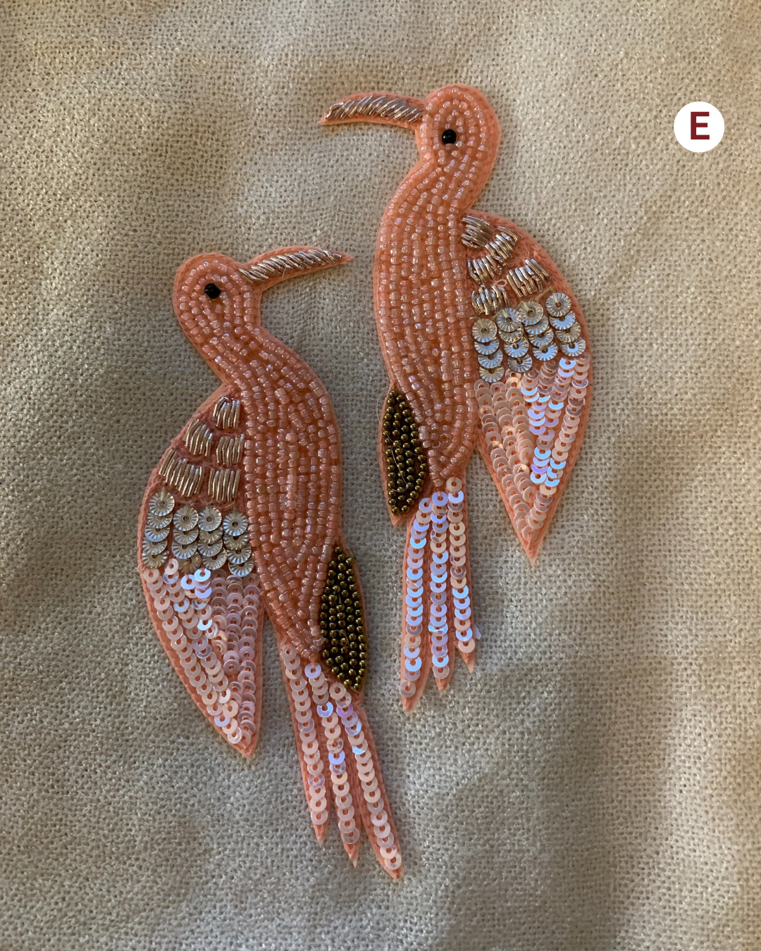 Beaded Bird Patch