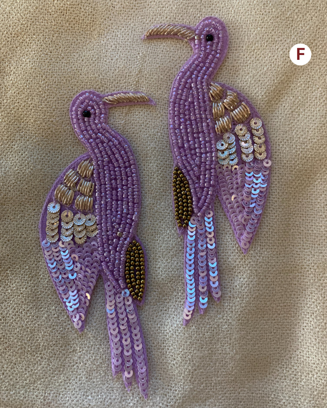 Beaded Bird Patch