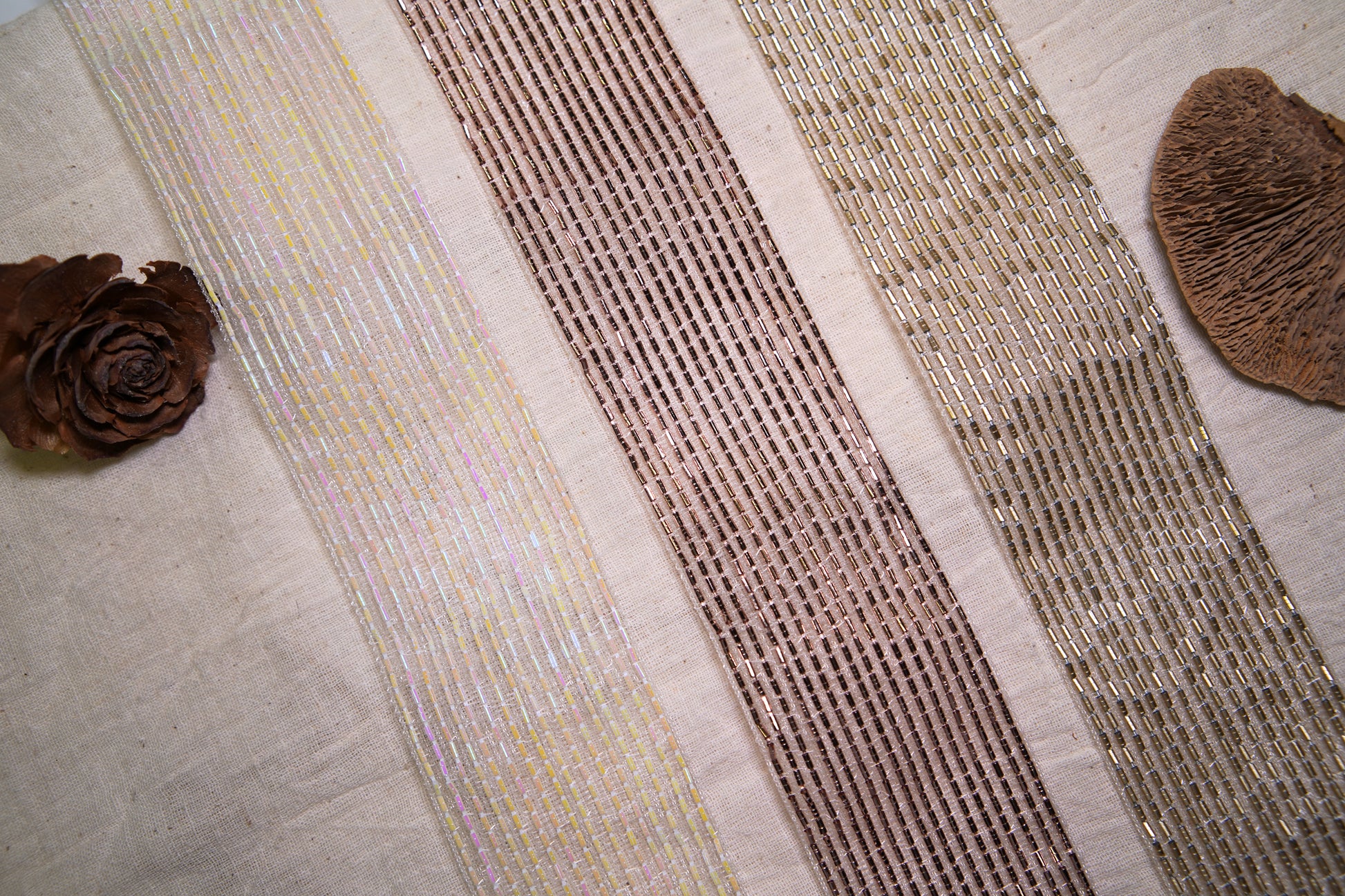 8525 Metallic Grid Sequin Trim on Hard Tulle