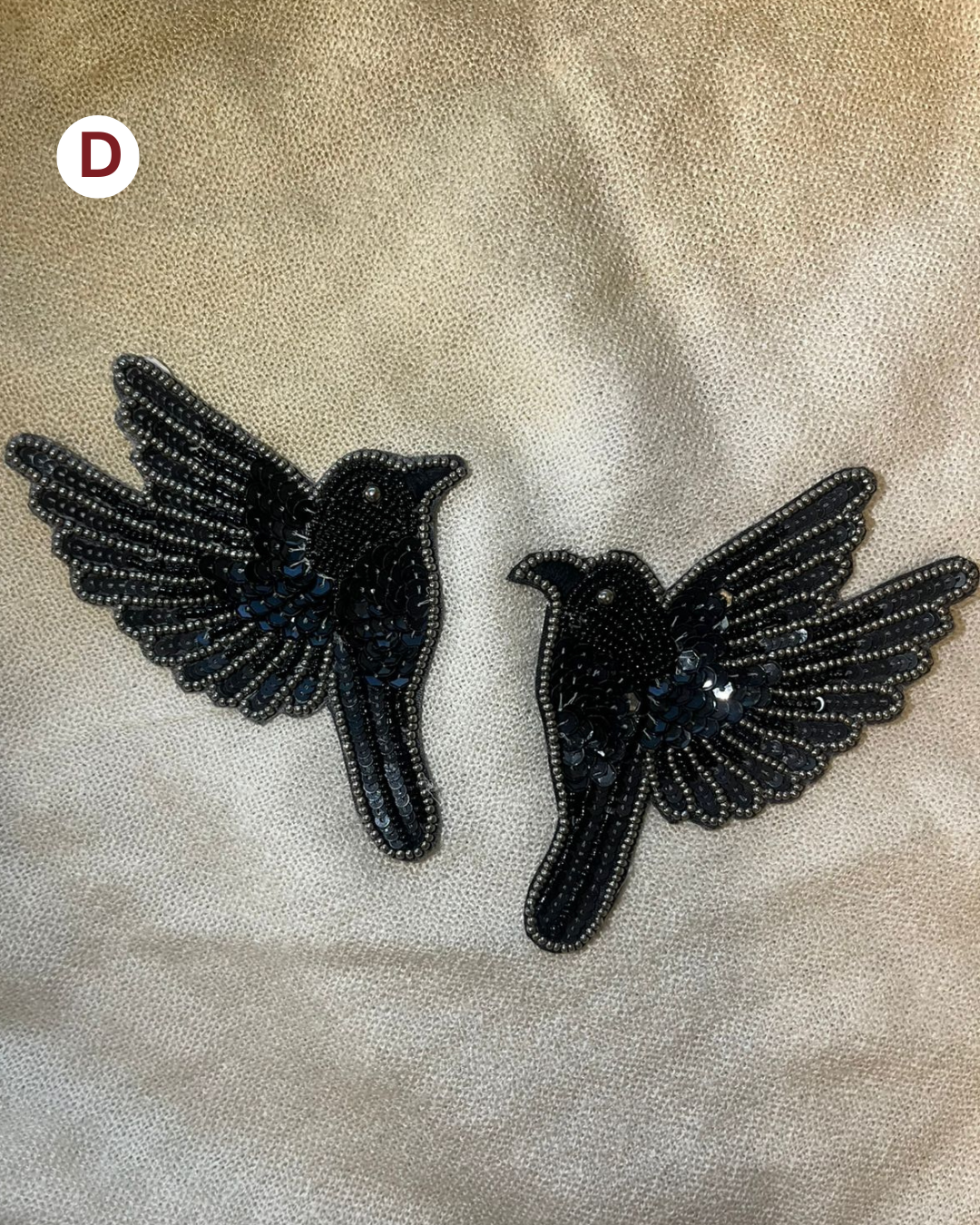 Beaded and sequined patch