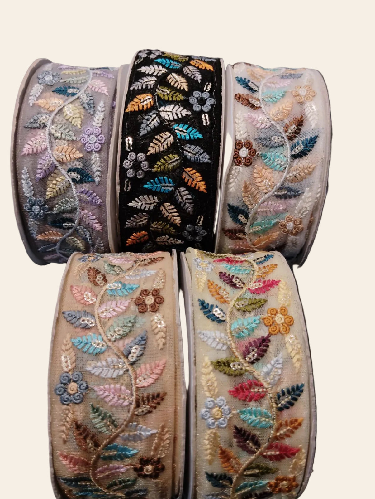 Designer Floral Threadwork Lace