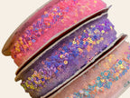 Sparkling Iridescent Sequin Embroidery on Soft Tulle Net Lace