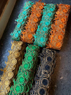 Contemporary Geometric Zari Lace Border
