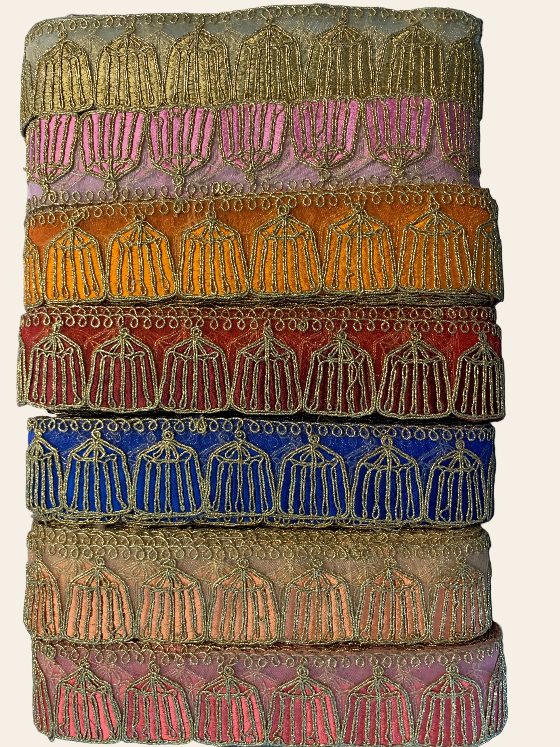 Ornate Cage-Motif Zari Lace