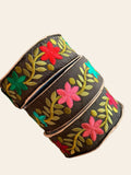 Floral Embroidered Fabric Trim