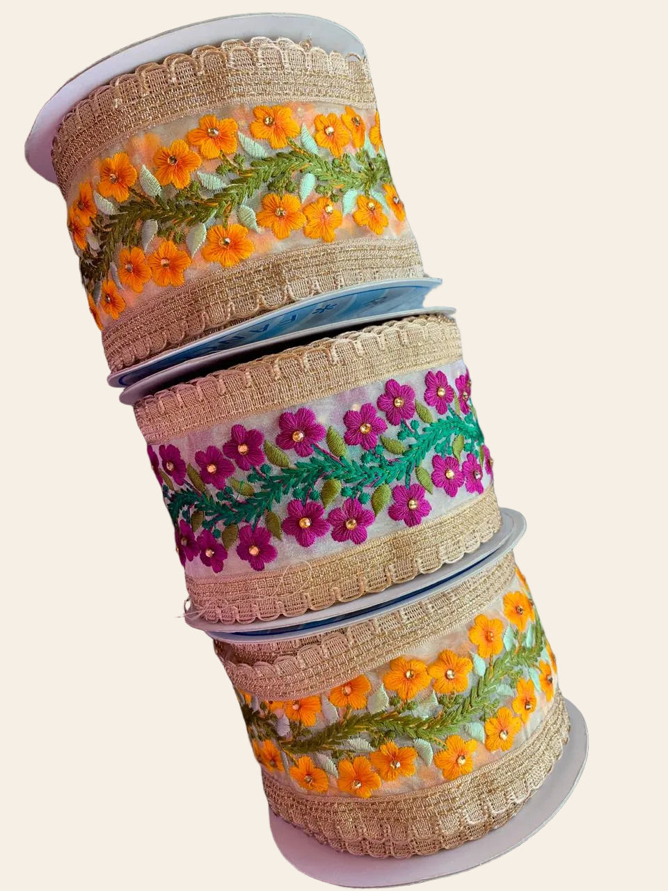 Embroidered Floral Organza Lace