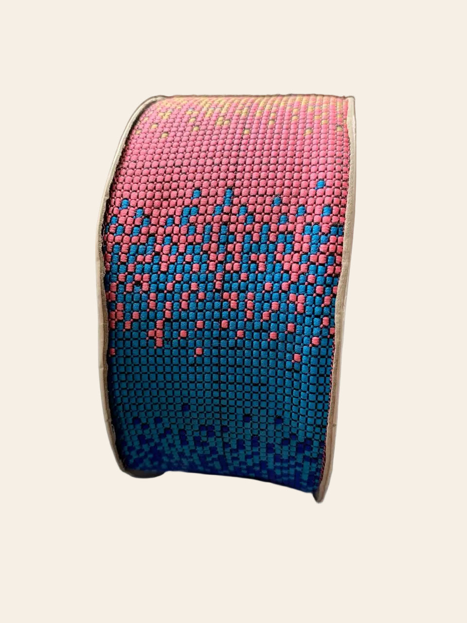 Pixelated Gradient Woven Ribbon Roll