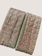 Alternating Sequin and Floral Net Border Trim