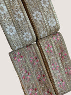 Sequinned and Embroidered Lace Borders