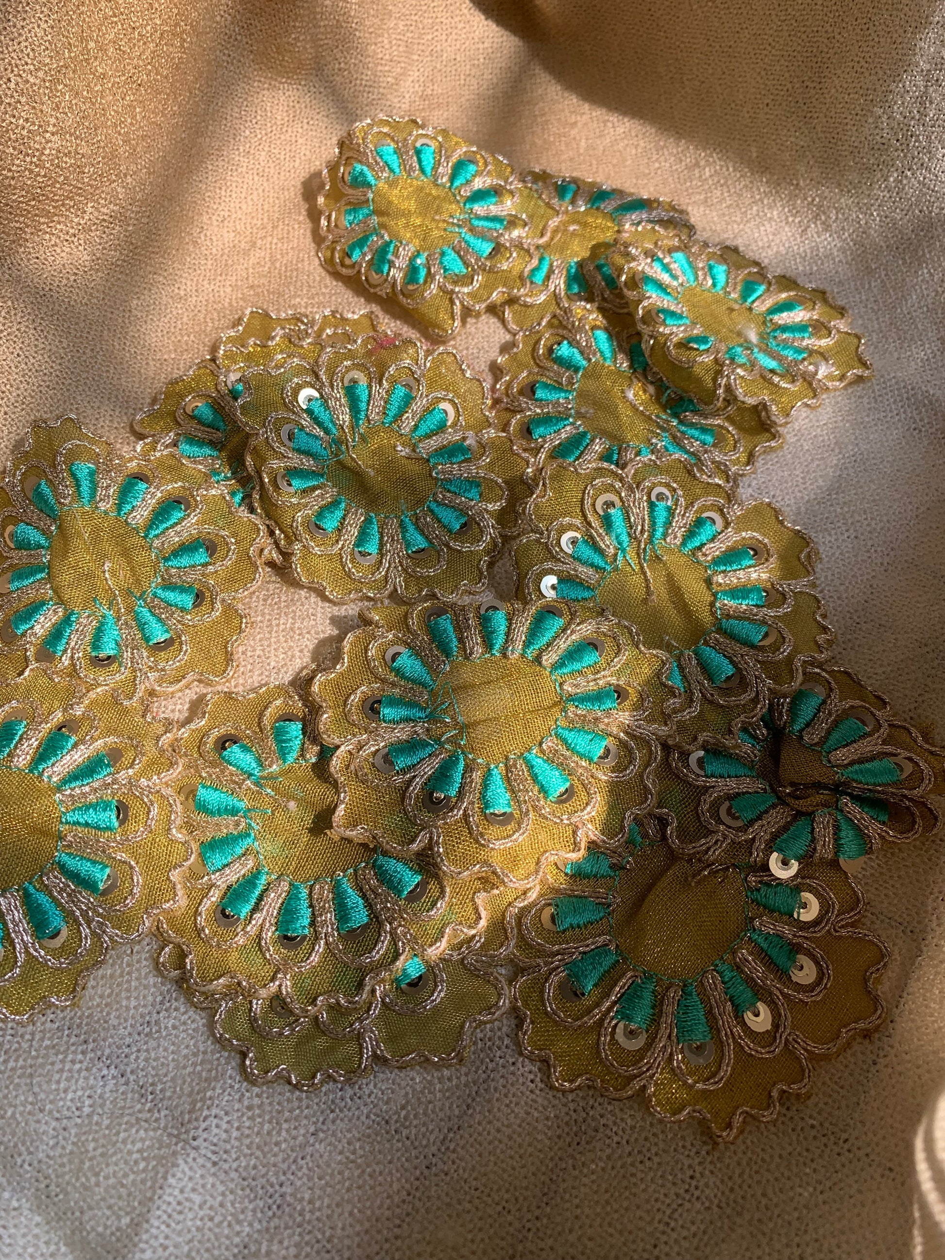 Olive Green Flower patch