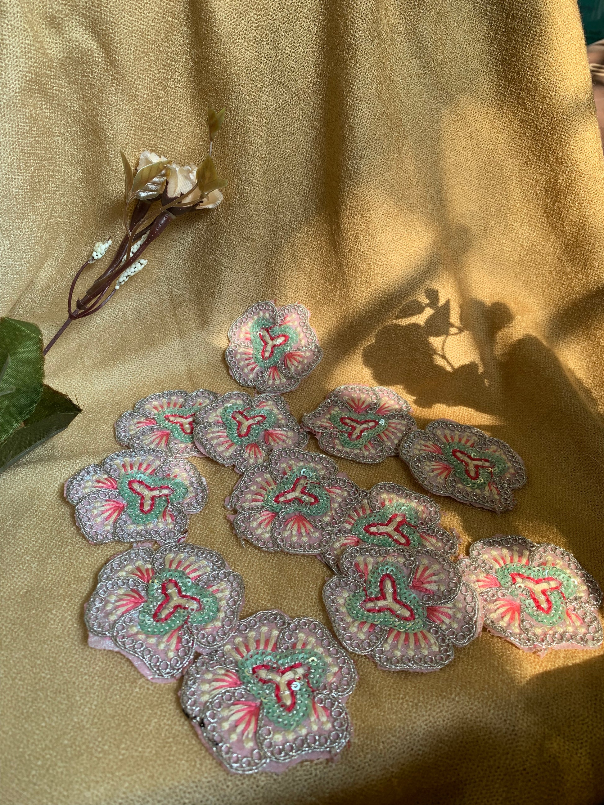 Multicolored Beaded Flower Patch