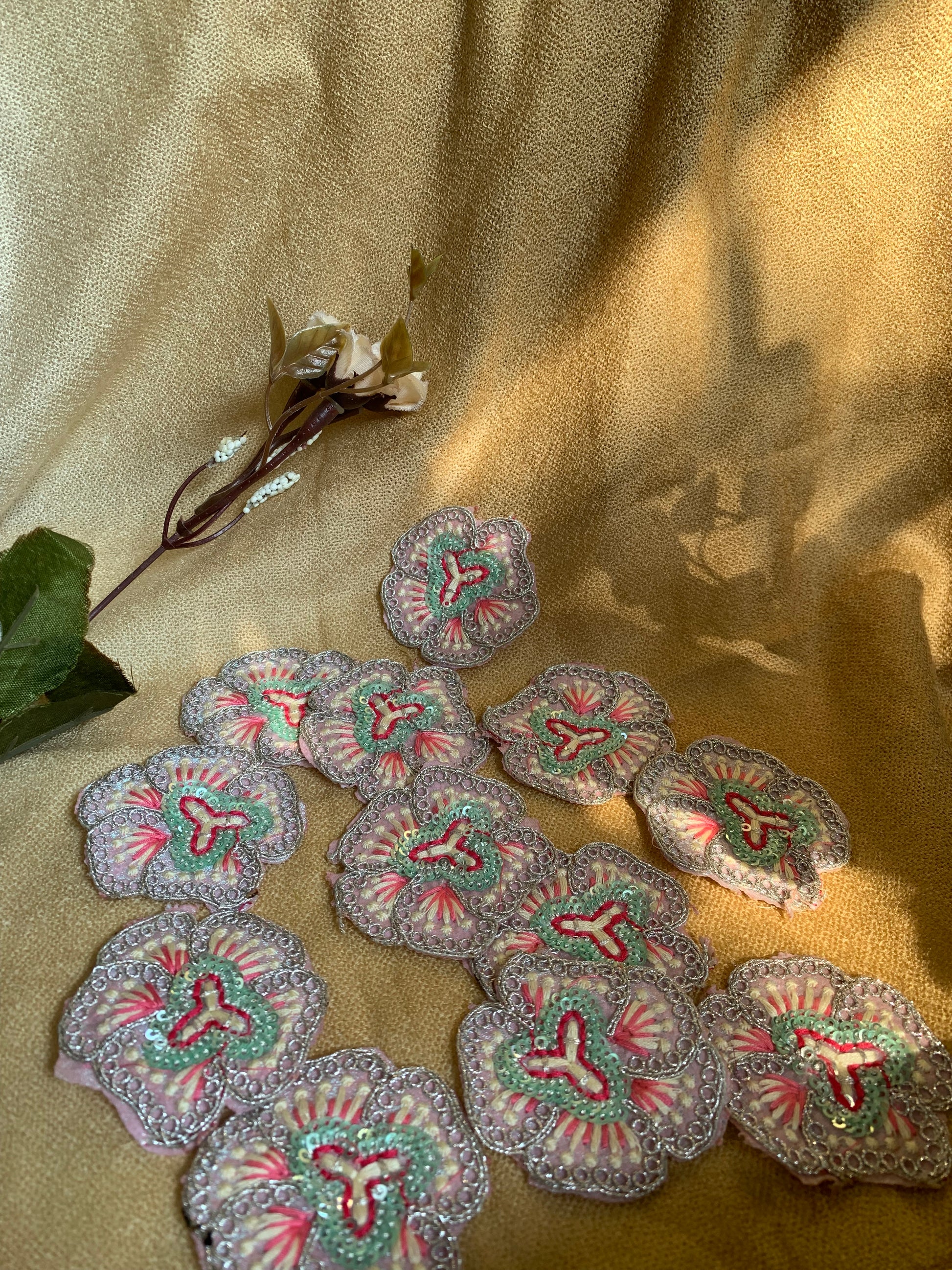 Multicolored Beaded Flower Patch