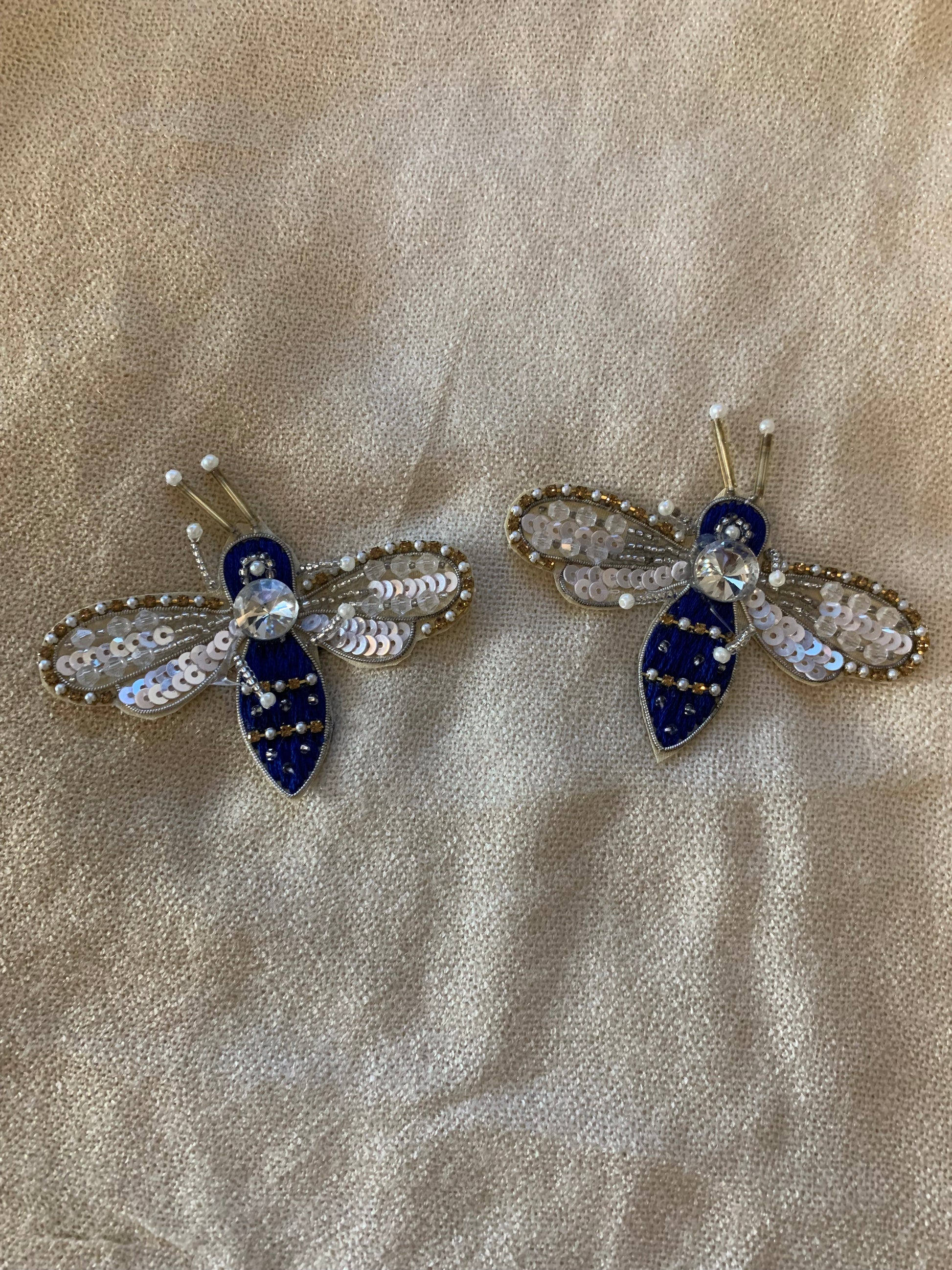 Embroidered and beaded patch