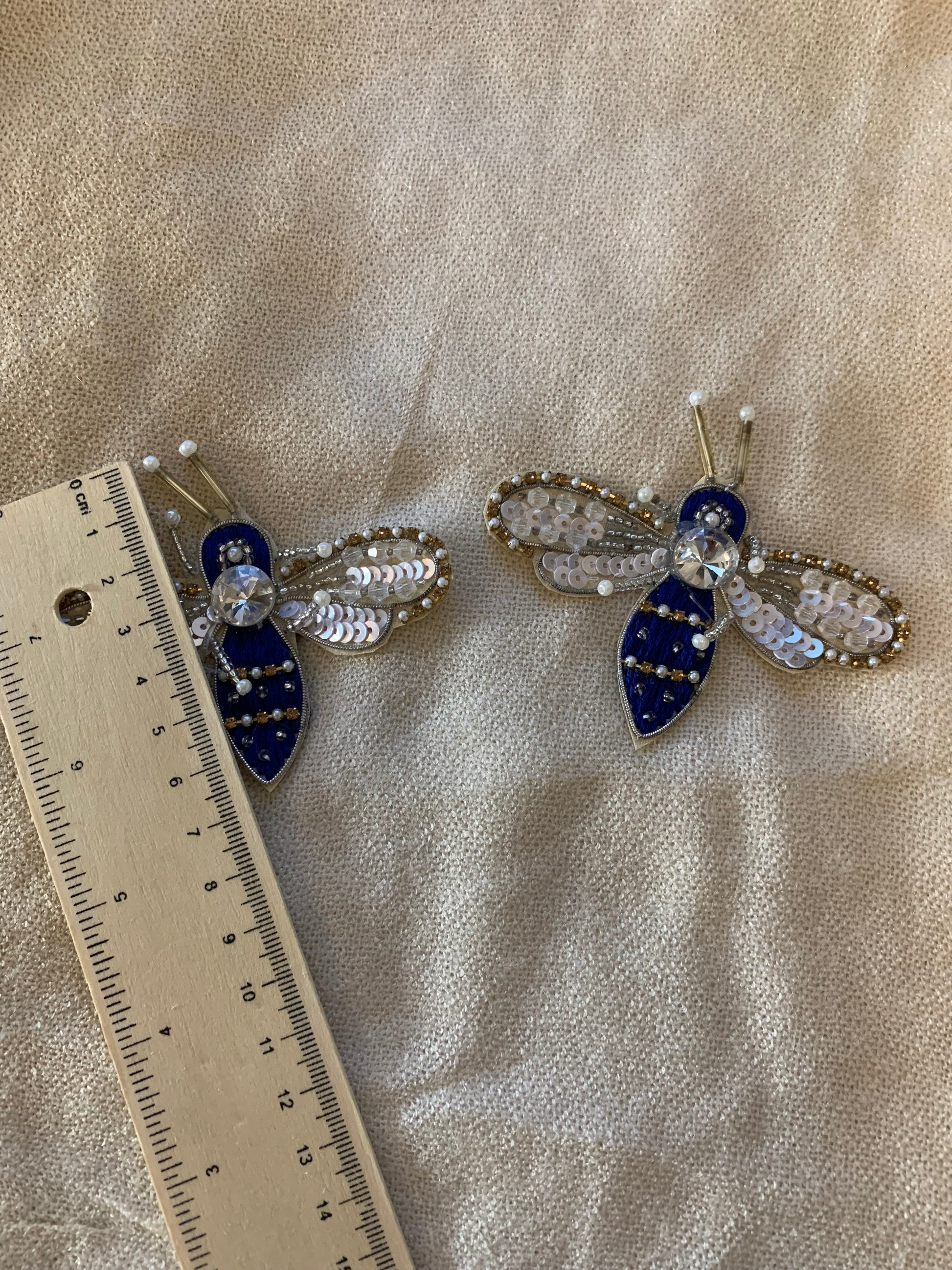 Embroidered and beaded patch