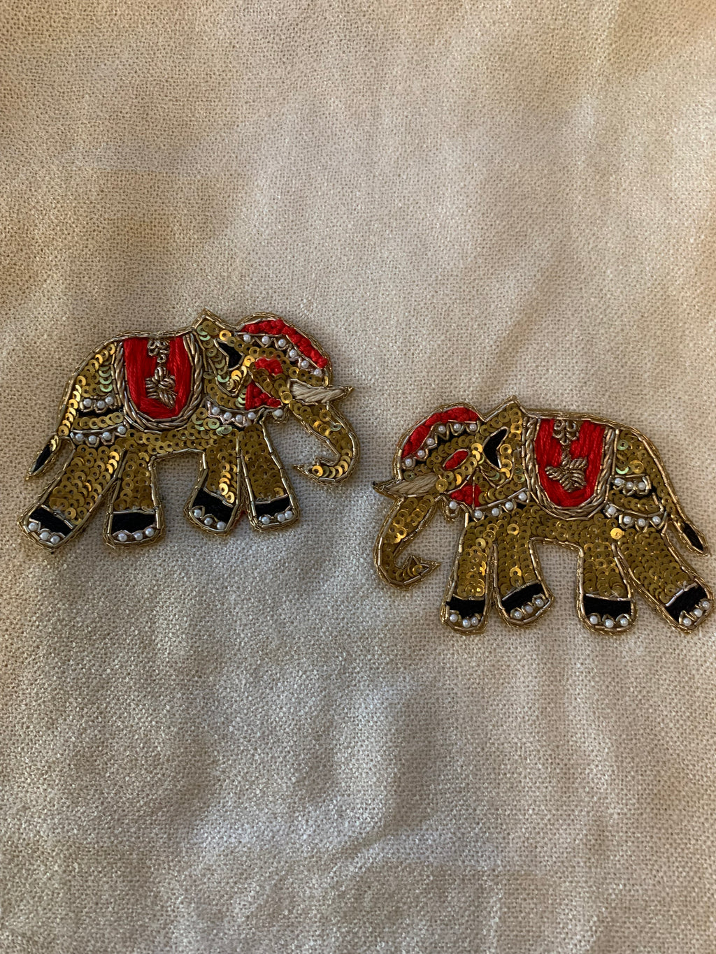 Zari and Sequin Elephant Patch