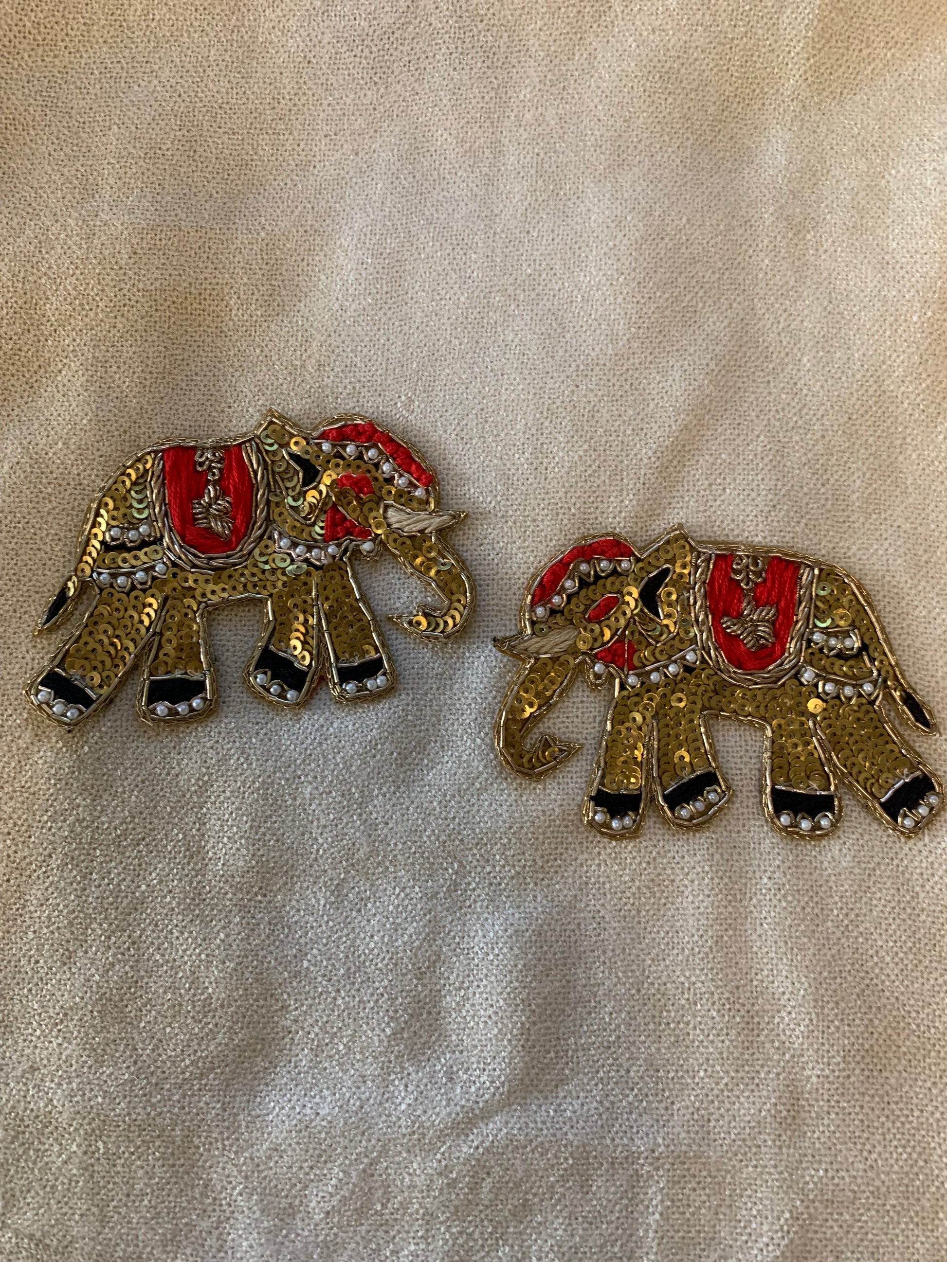 Zari and Sequin Elephant Patch