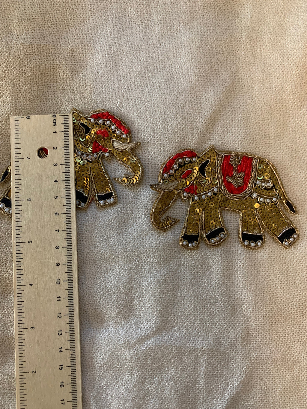 Zari and Sequin Elephant Patch