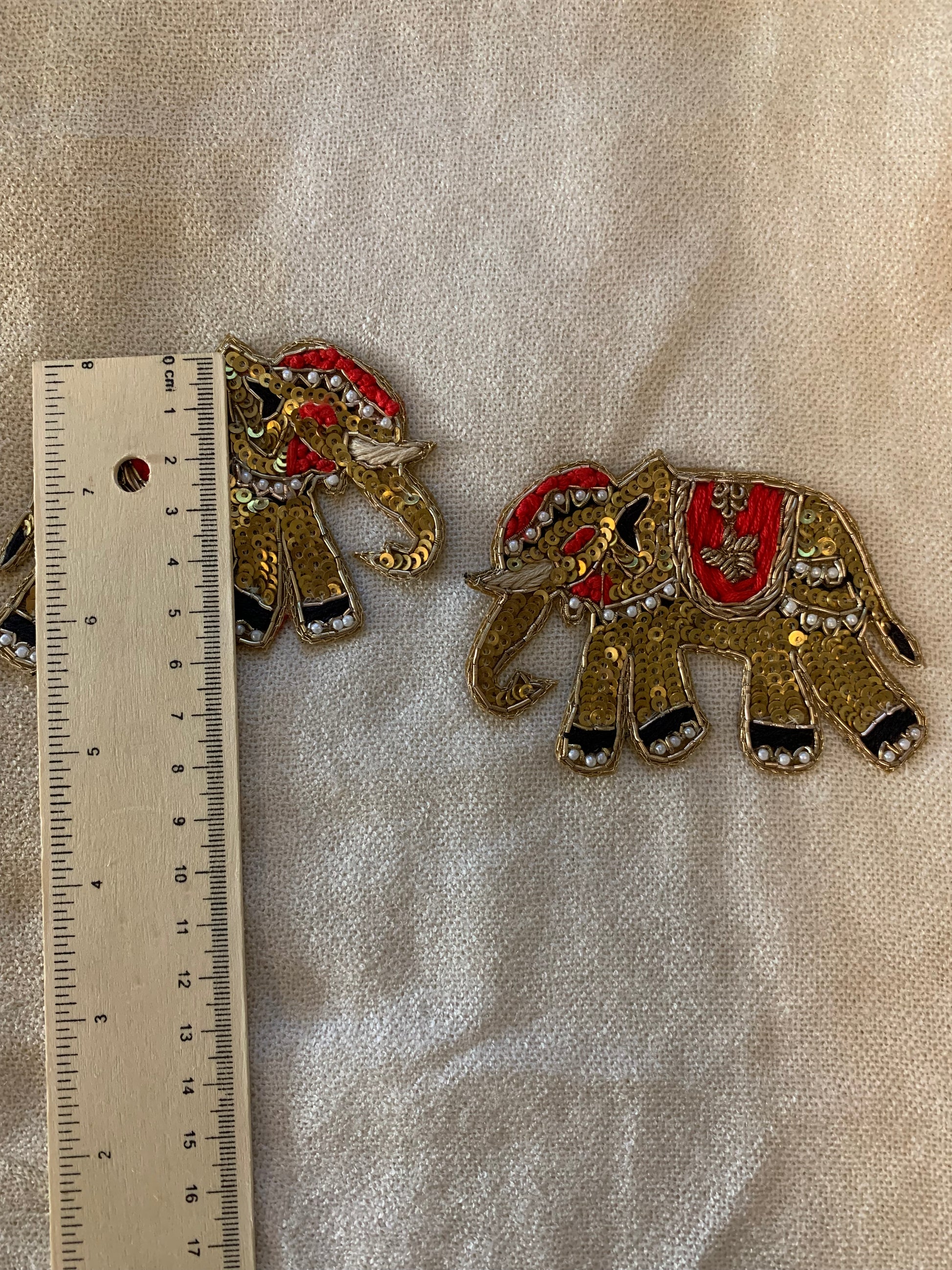 Zari and Sequin Elephant Patch