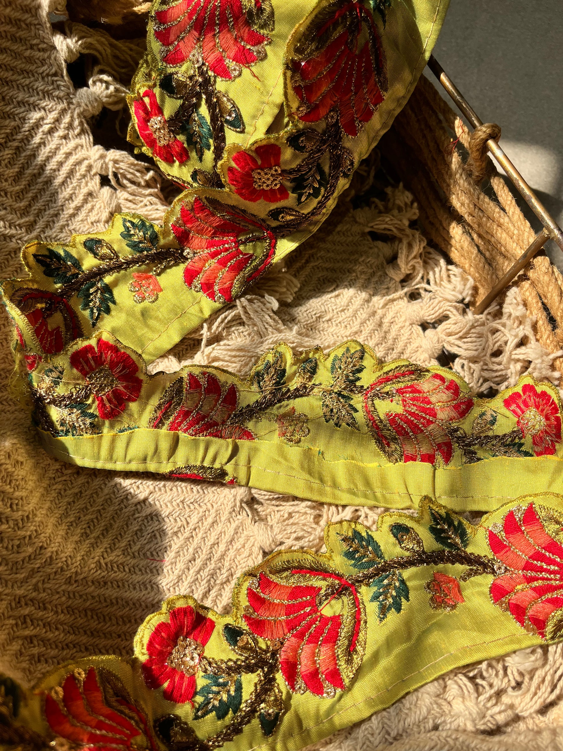 Exquisite Scalloped Gota Patti Border & Gold Zari Work