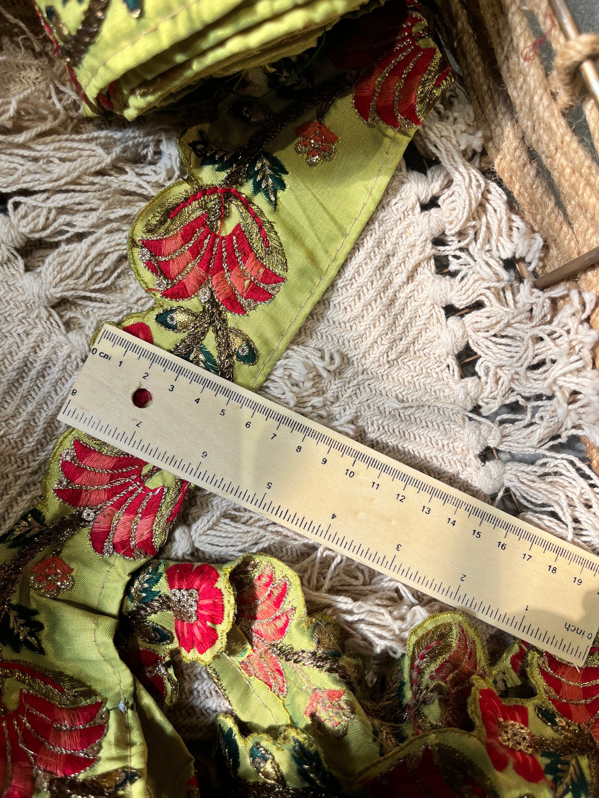 Exquisite Scalloped Gota Patti Border & Gold Zari Work