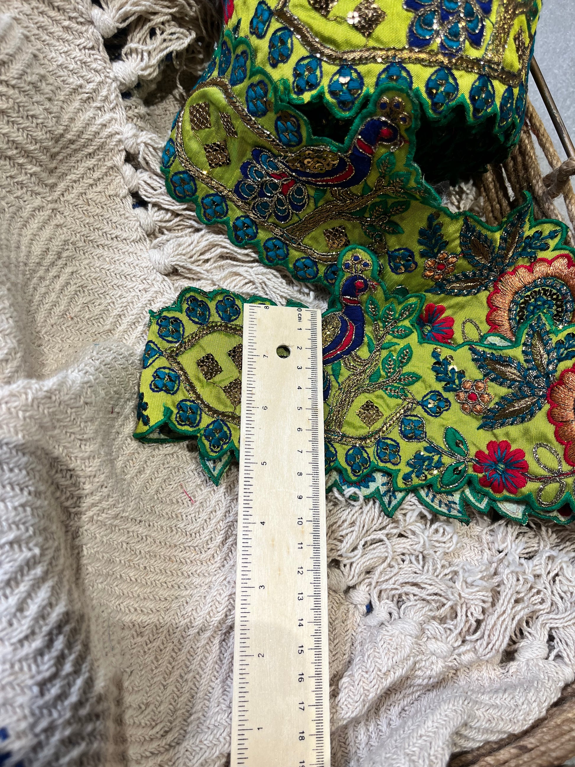 Heavy Zardosi Embroidered Border Lace Trim