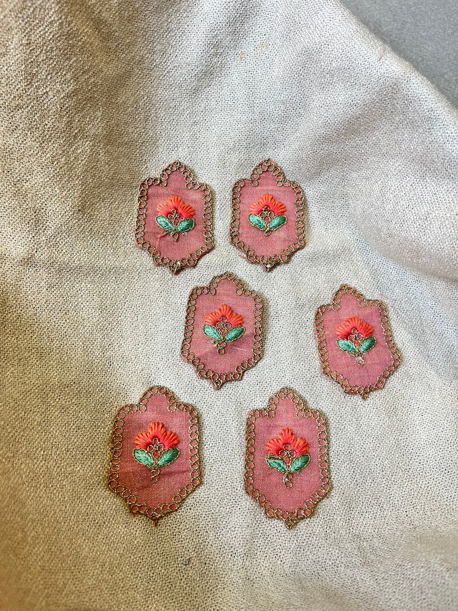 Mauve Hexagonal Floral patch