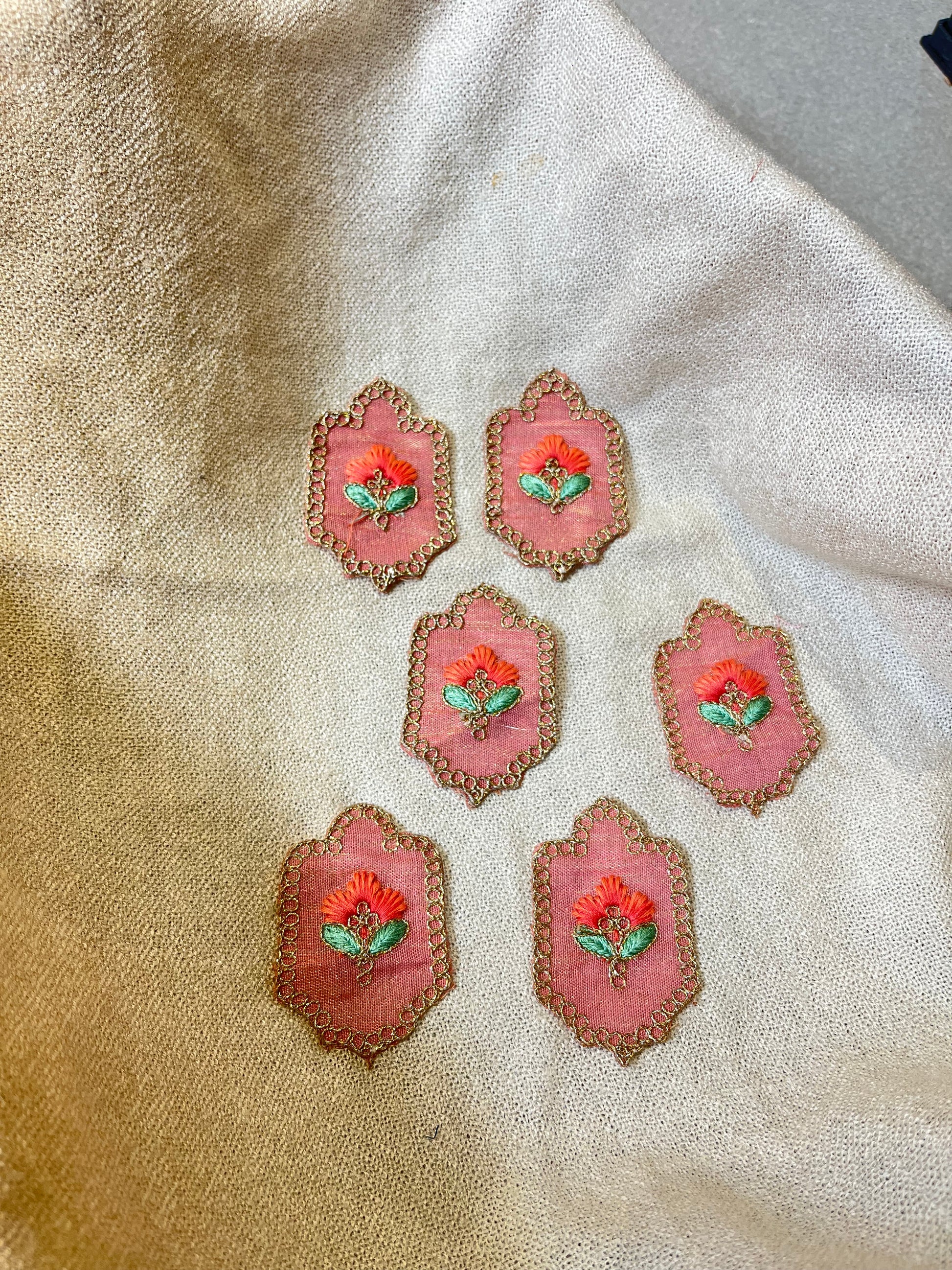 Mauve Hexagonal Floral patch