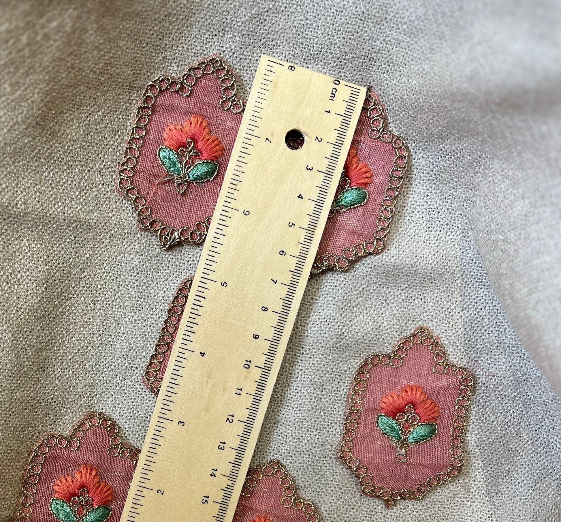 Mauve Hexagonal Floral patch