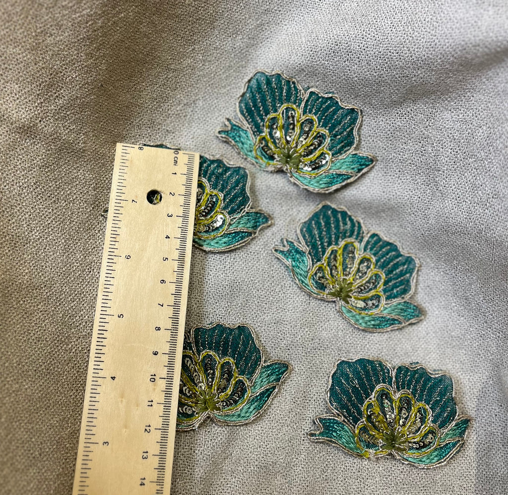 Dark Teal Floral Set patch
