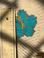 Zari Outline Hibiscus patch
