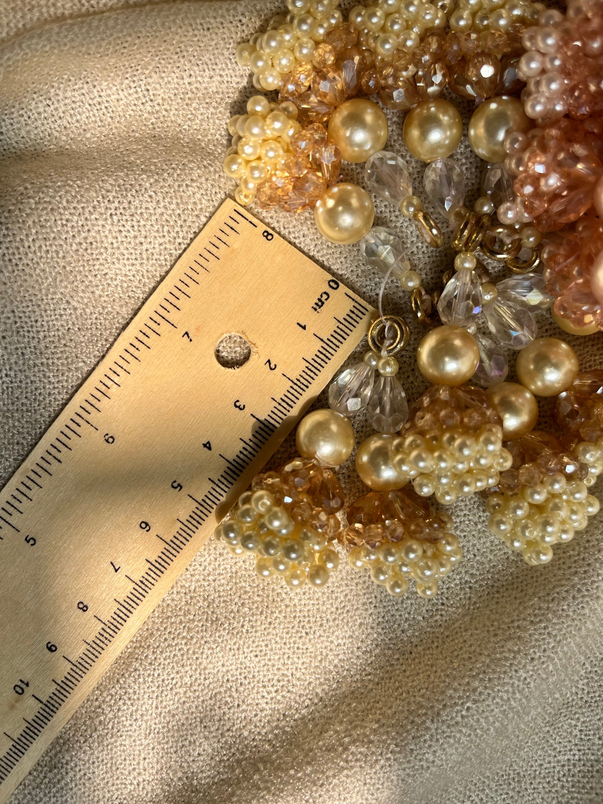 Charming Blush & Pearl Beaded Tassel Charm