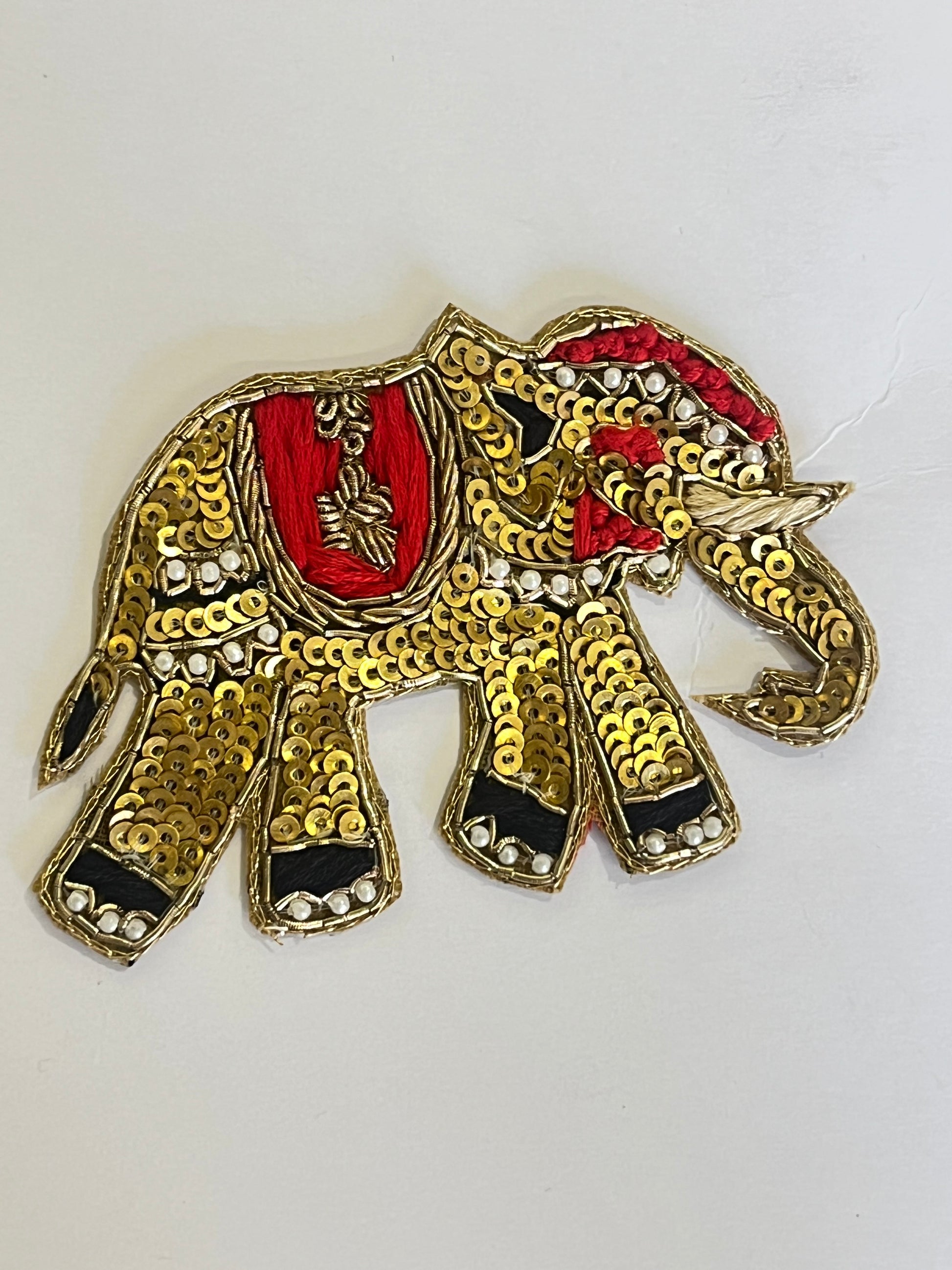 Zari and Sequin Elephant Patch
