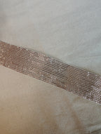 Metallic Bugle Bead & Sequin Ribbed Border Trim