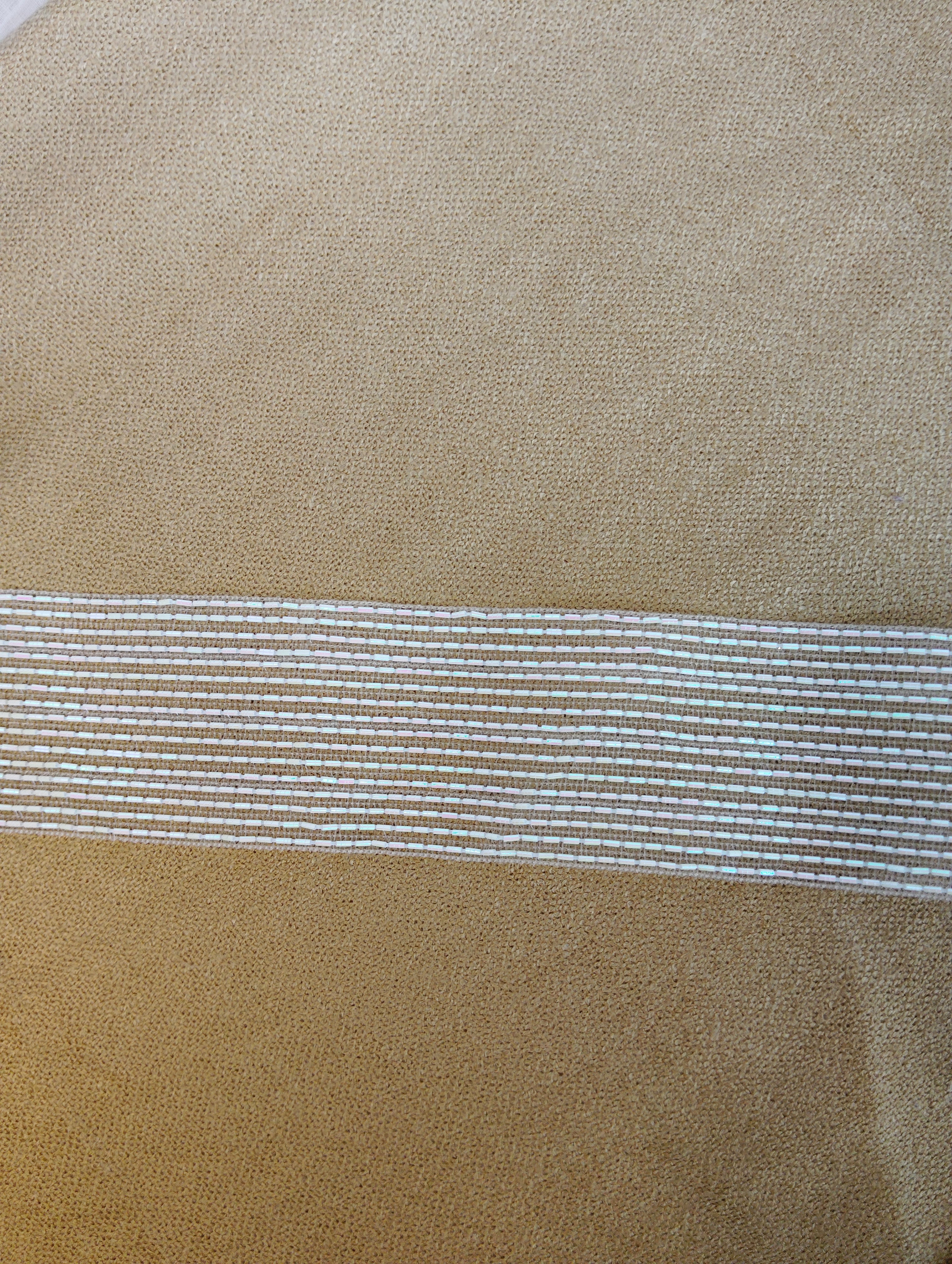 Metallic Bugle Bead & Sequin Ribbed Border Trim