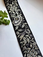 Floral Embroidered Silk Ribbon Lace