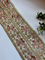 Sequinned and Embroidered Lace Borders