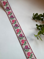 Floral Embroidered Ribbon Trim