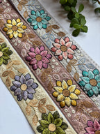 Multicolored Sunflower & Leaf Design